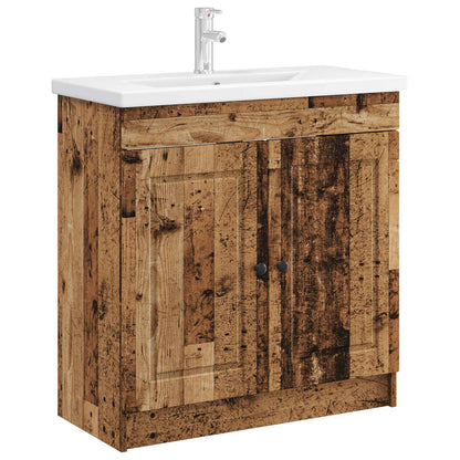 Bathroom under Sink Cabinet Old Wood 56 x 37.5 x 81 cm