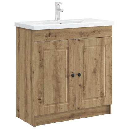 Bathroom under Sink Cabinet Artisan Oak 56 x 37.5 x 81 cm