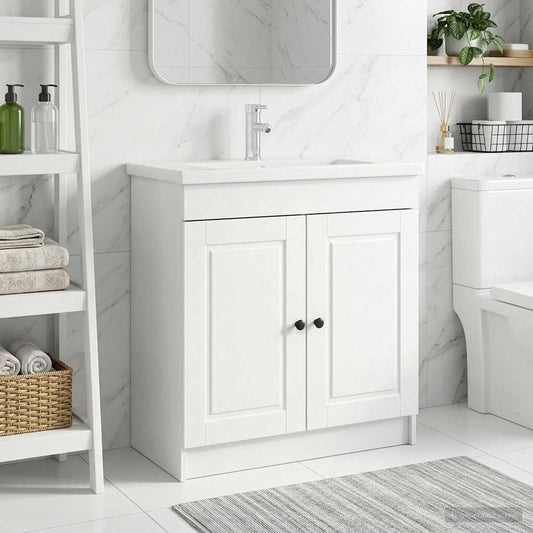 Bathroom under Sink Cabinet White 78.5 x 37.5 x 81 cm