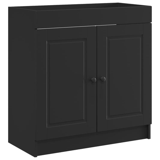 Bathroom under Sink Cabinet Black 78.5 x 37.5 x 81 cm