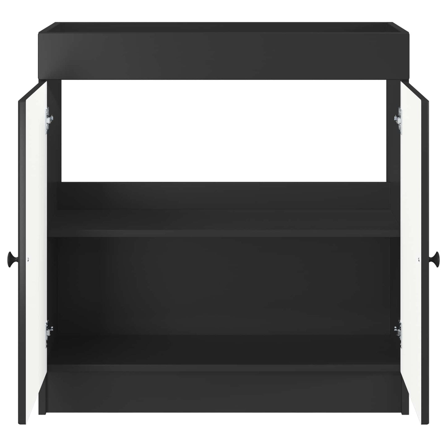 Bathroom under Sink Cabinet Black 78.5 x 37.5 x 81 cm
