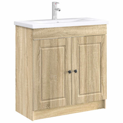 Bathroom under Sink Cabinet Sonoma Oak 78.5 x 37.5 x 81 cm