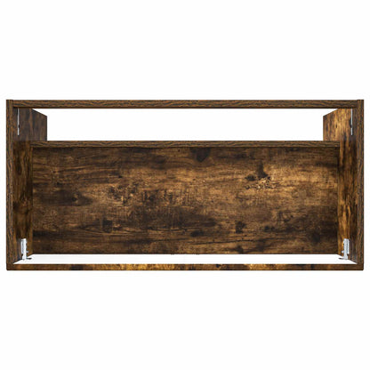 Bathroom under Sink Cabinet Smoked Oak 78.5 x 37.5 x 81 cm