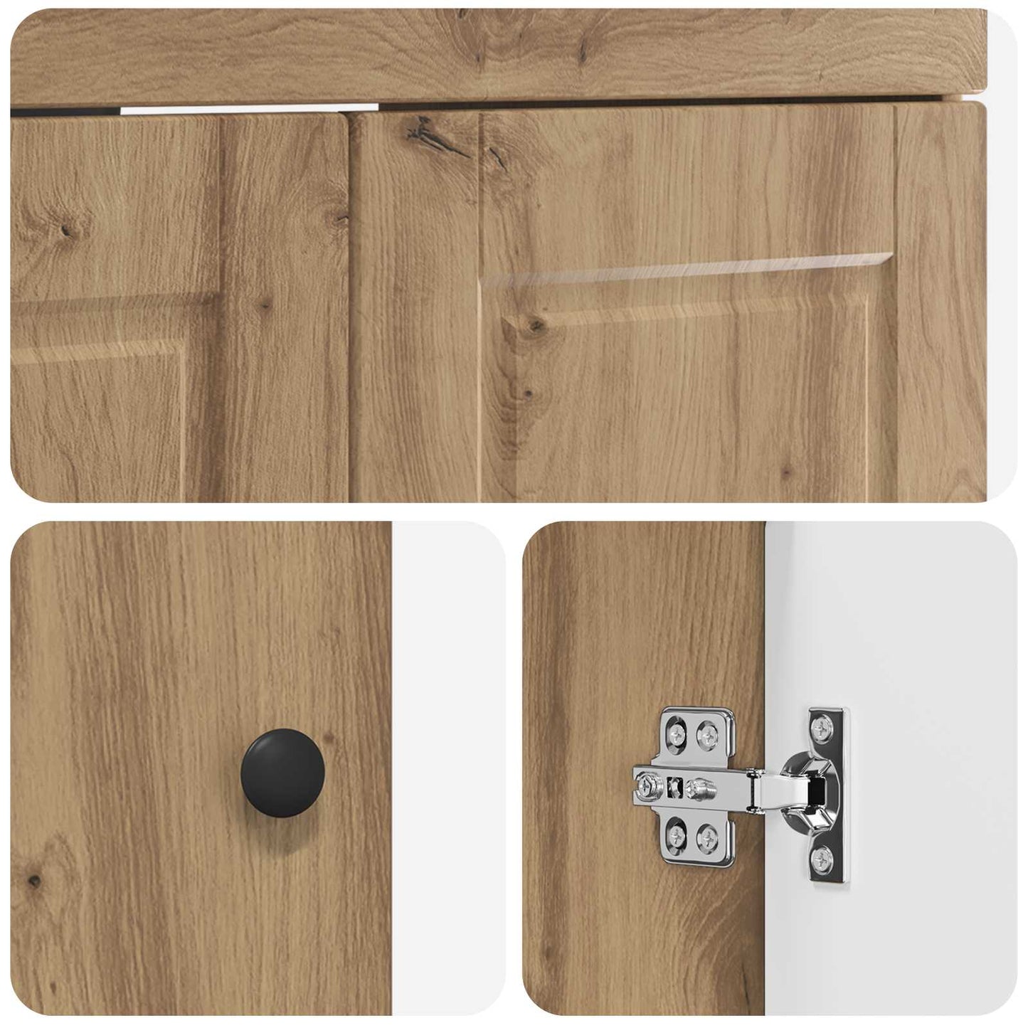 Bathroom under Sink Cabinet Artisan Oak 78.5 x 37.5 x 81 cm
