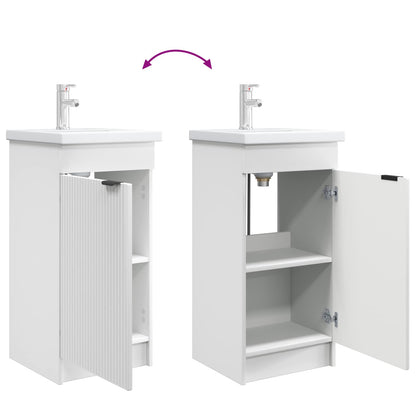 Bathroom Vanity with Sink White 42 x 40 x 84.5 cm