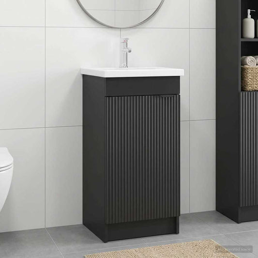 Bathroom Vanity with Sink Black 42 x 40 x 84.5 cm