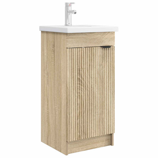 Bathroom Vanity with Sink Sonoma Oak 42 x 40 x 84.5 cm