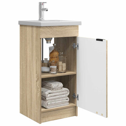 Bathroom Vanity with Sink Sonoma Oak 42 x 40 x 84.5 cm