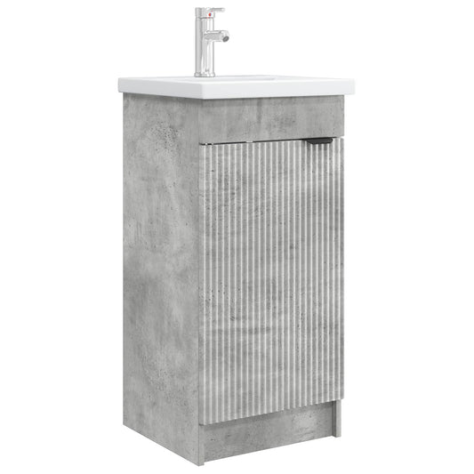 Bathroom Vanity with Sink Concrete Grey 42 x 40 x 84.5 cm