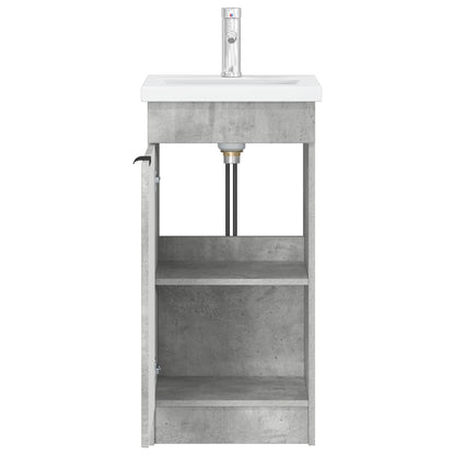 Bathroom Vanity with Sink Concrete Grey 42 x 40 x 84.5 cm
