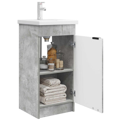 Bathroom Vanity with Sink Concrete Grey 42 x 40 x 84.5 cm
