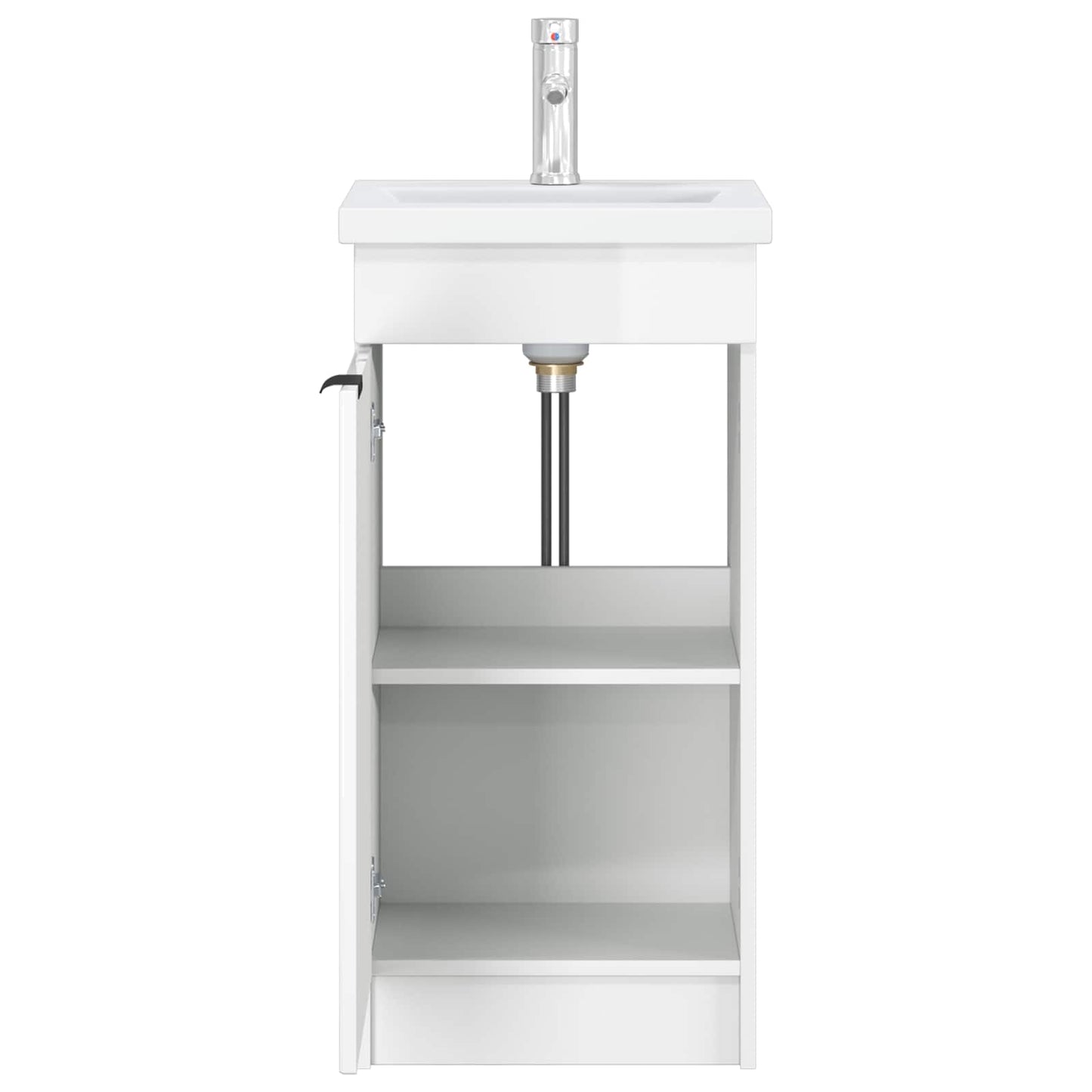 Bathroom Vanity with Sink High Gloss White 42 x 40 x 84.5 cm