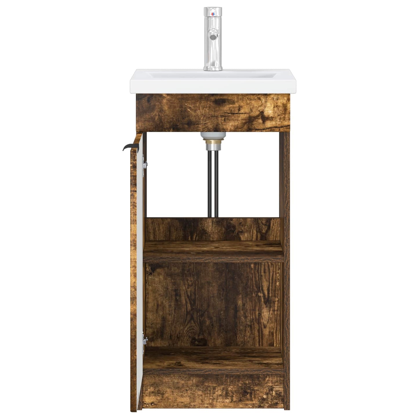 Bathroom Vanity with Sink Smoked Oak 42 x 40 x 84.5 cm
