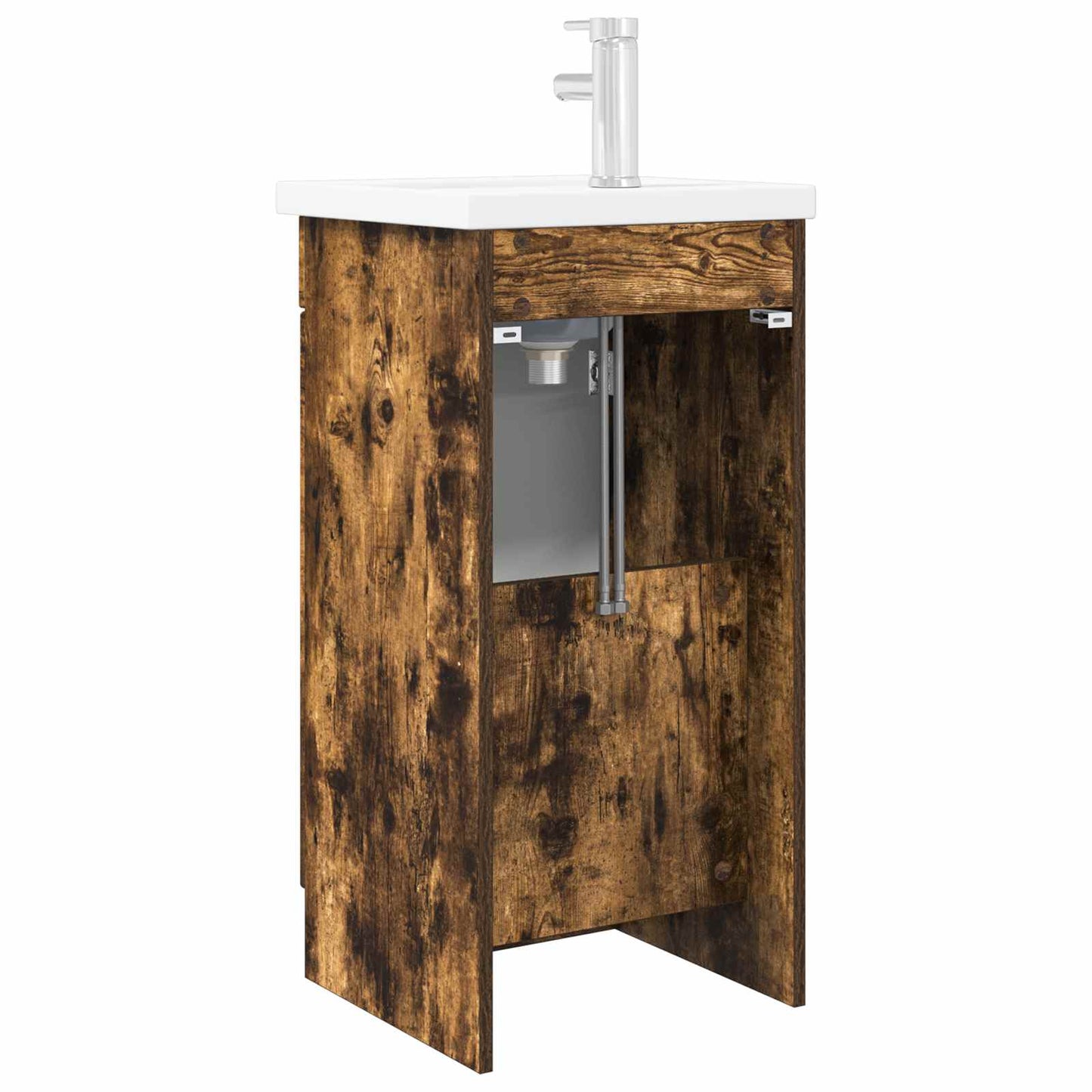 Bathroom Vanity with Sink Smoked Oak 42 x 40 x 84.5 cm