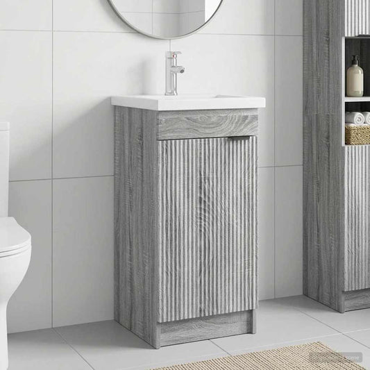 Bathroom Vanity with Sink Grey Sonoma 42 x 40 x 84.5 cm