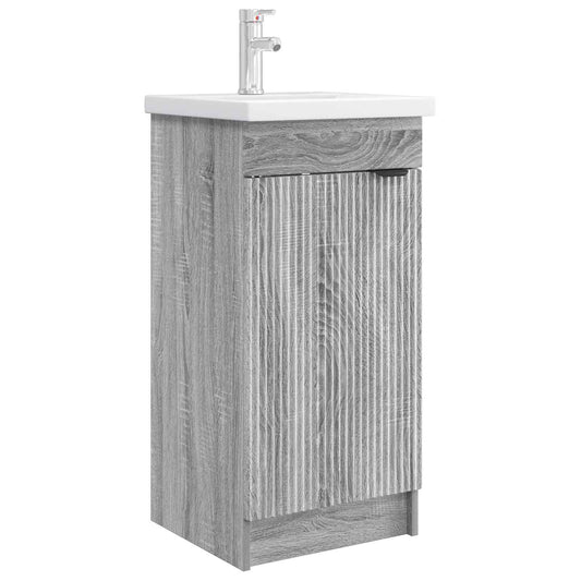 Bathroom Vanity with Sink Grey Sonoma 42 x 40 x 84.5 cm
