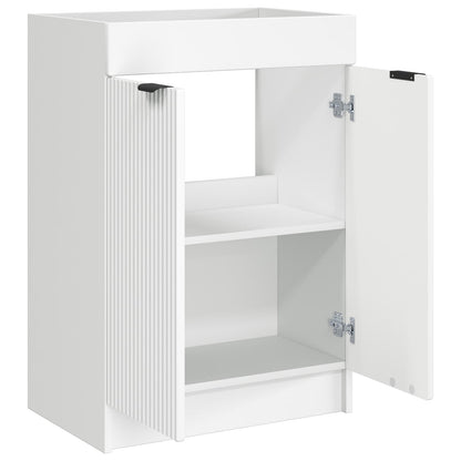 Bathroom under Sink Cabinet White 56 x 37.5 x 81 cm