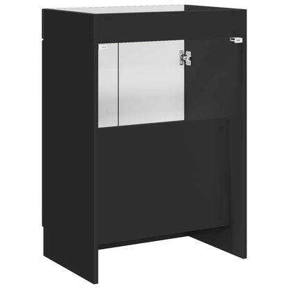 Bathroom under Sink Cabinet Black 56 x 37.5 x 81 cm