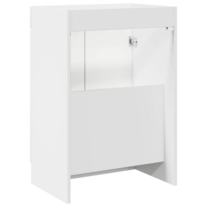 Bathroom under Sink Cabinet High Gloss White 56 x 37.5 x 81 cm