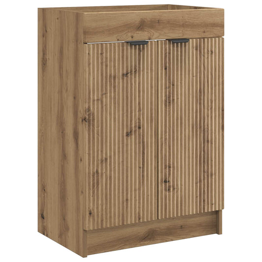 Bathroom under Sink Cabinet Artisan Oak 56 x 37.5 x 81 cm