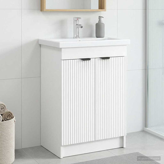 Bathroom under Sink Cabinet White 78.5 x 37.5 x 81 cm