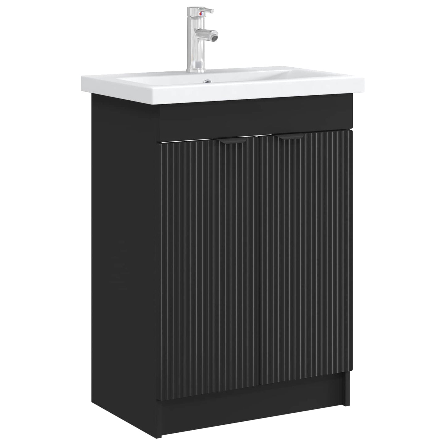 Bathroom under Sink Cabinet Black 78.5 x 37.5 x 81 cm