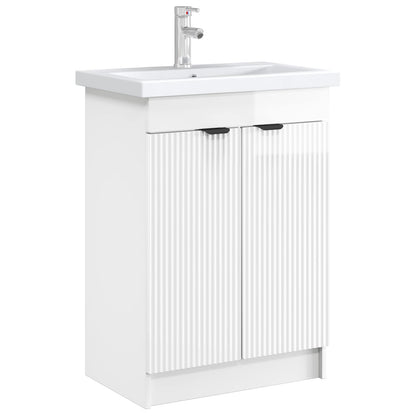 Bathroom under Sink Cabinet High Gloss White