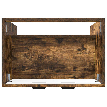 Bathroom under Sink Cabinet Smoked Oak 78.5 x 37.5 x 81 cm