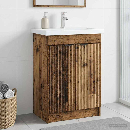 Bathroom under Sink Cabinet Old Wood 78.5 x 37.5 x 81 cm