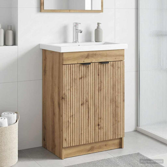 Bathroom under Sink Cabinet Artisan Oak 78.5 x 37.5 x 81 cm
