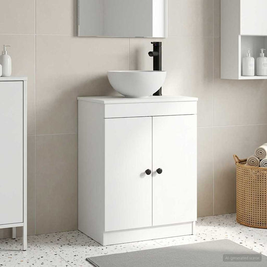 Bathroom Vanity with Sink White 54 x 35 x 83 cm Engineered Wood