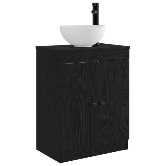 Bathroom Vanity with Sink Black 54 x 35 x 83 cm Engineered Wood