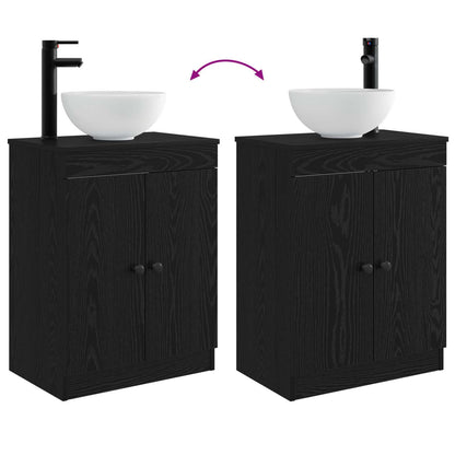 Bathroom Vanity with Sink Black 54 x 35 x 83 cm Engineered Wood