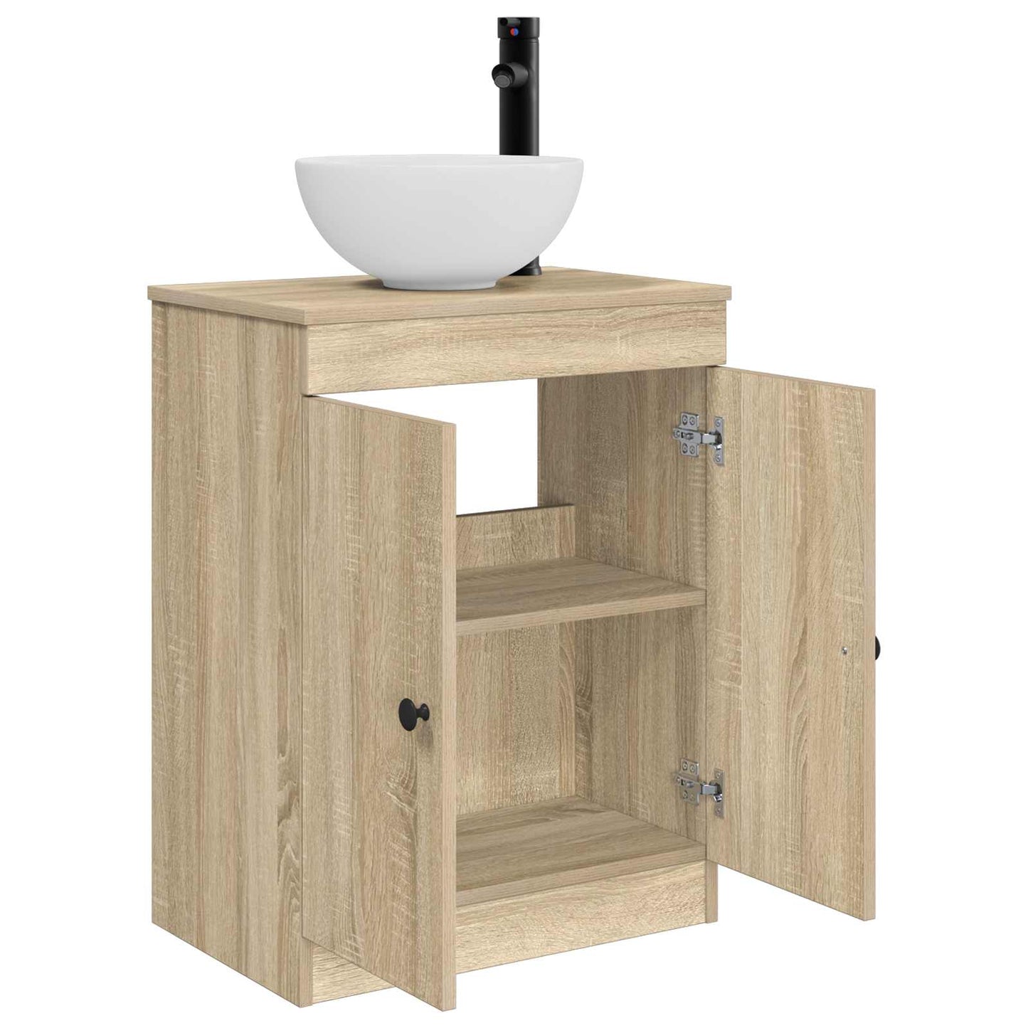 Bathroom Vanity with Sink Sonoma Oak 54 x 35 x 83 cm