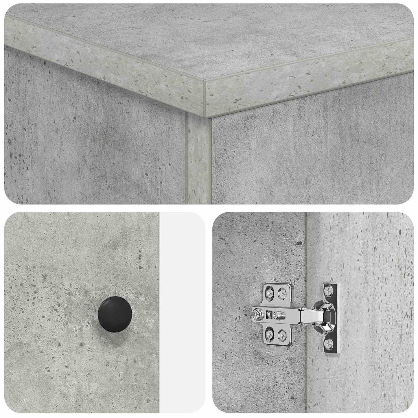 Bathroom Vanity with Sink Concrete Grey 54 x 35 x 83 cm