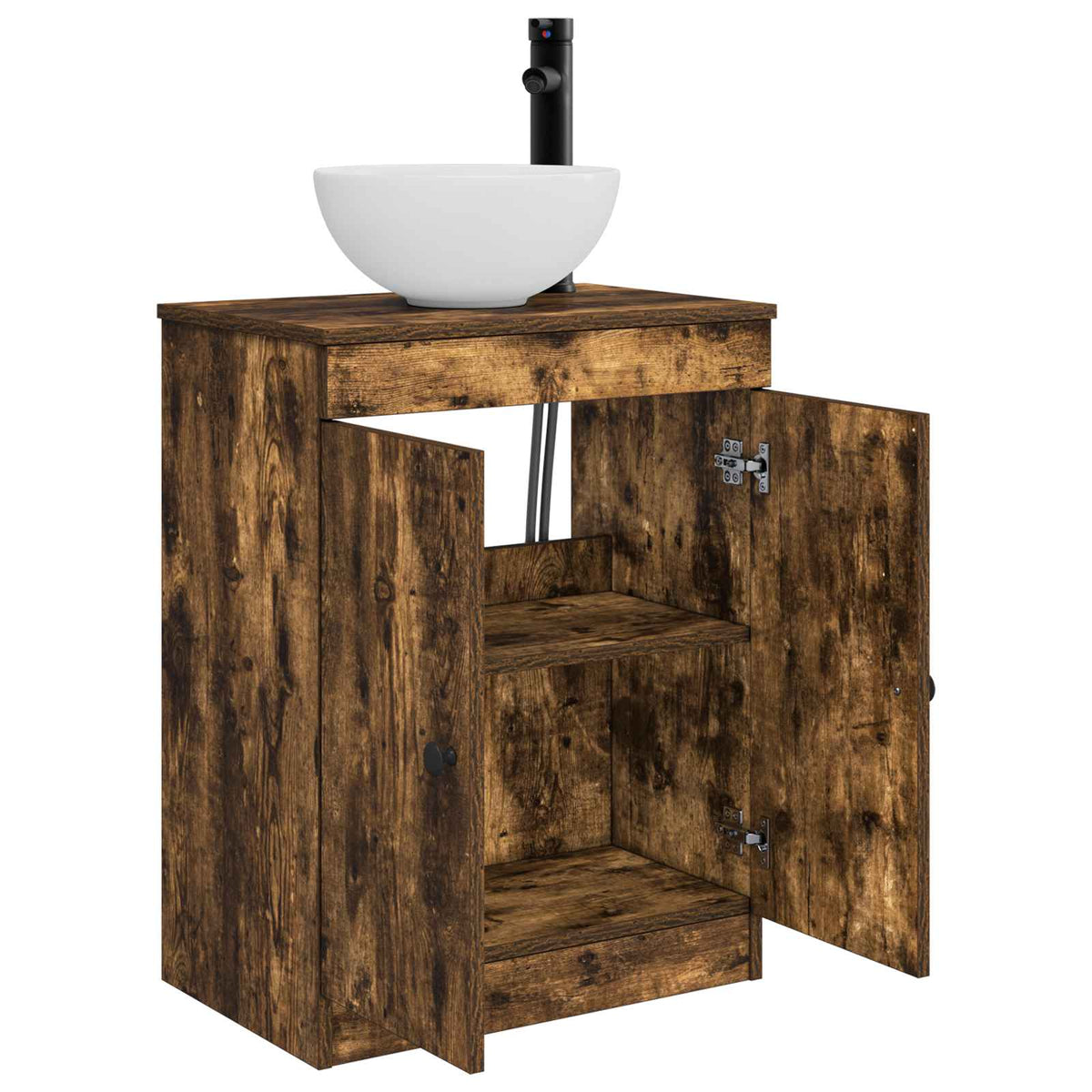 Bathroom Sink Cabinet Smoked Oak 54 x 35 x 100 cm