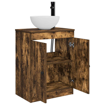 Bathroom Sink Cabinet Smoked Oak 54 x 35 x 100 cm