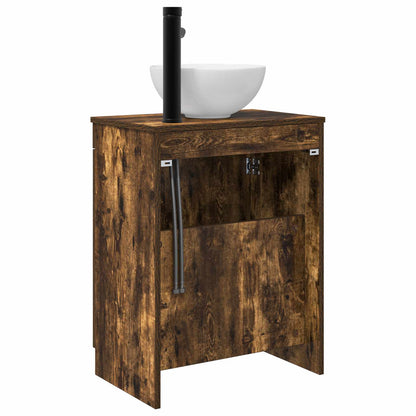 Bathroom Sink Cabinet Smoked Oak 54 x 35 x 100 cm
