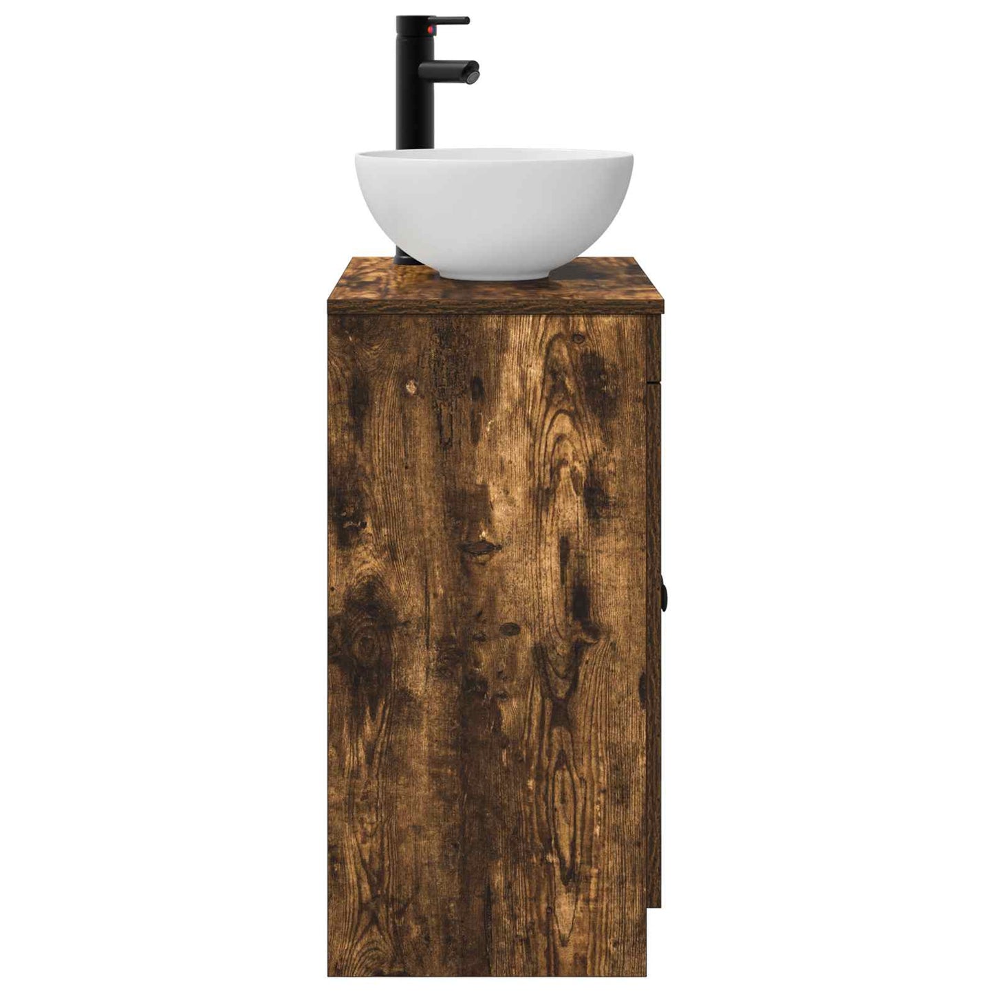 Bathroom Vanity with Sink Smoked Oak 54 x 35 x 83 cm