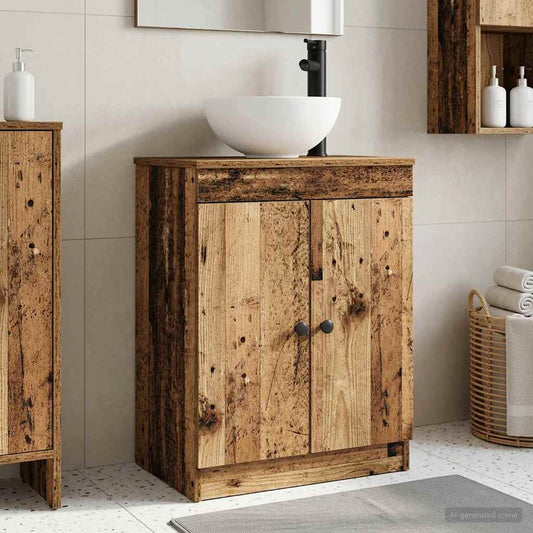 Bathroom Vanity with Sink Old Wood 54 x 35 x 83 cm