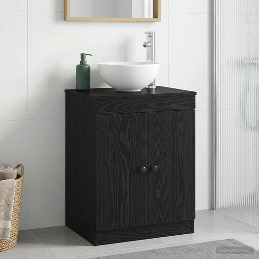 Bathroom Cabinet Black 54 x 41 x 70 cm Engineered Wood
