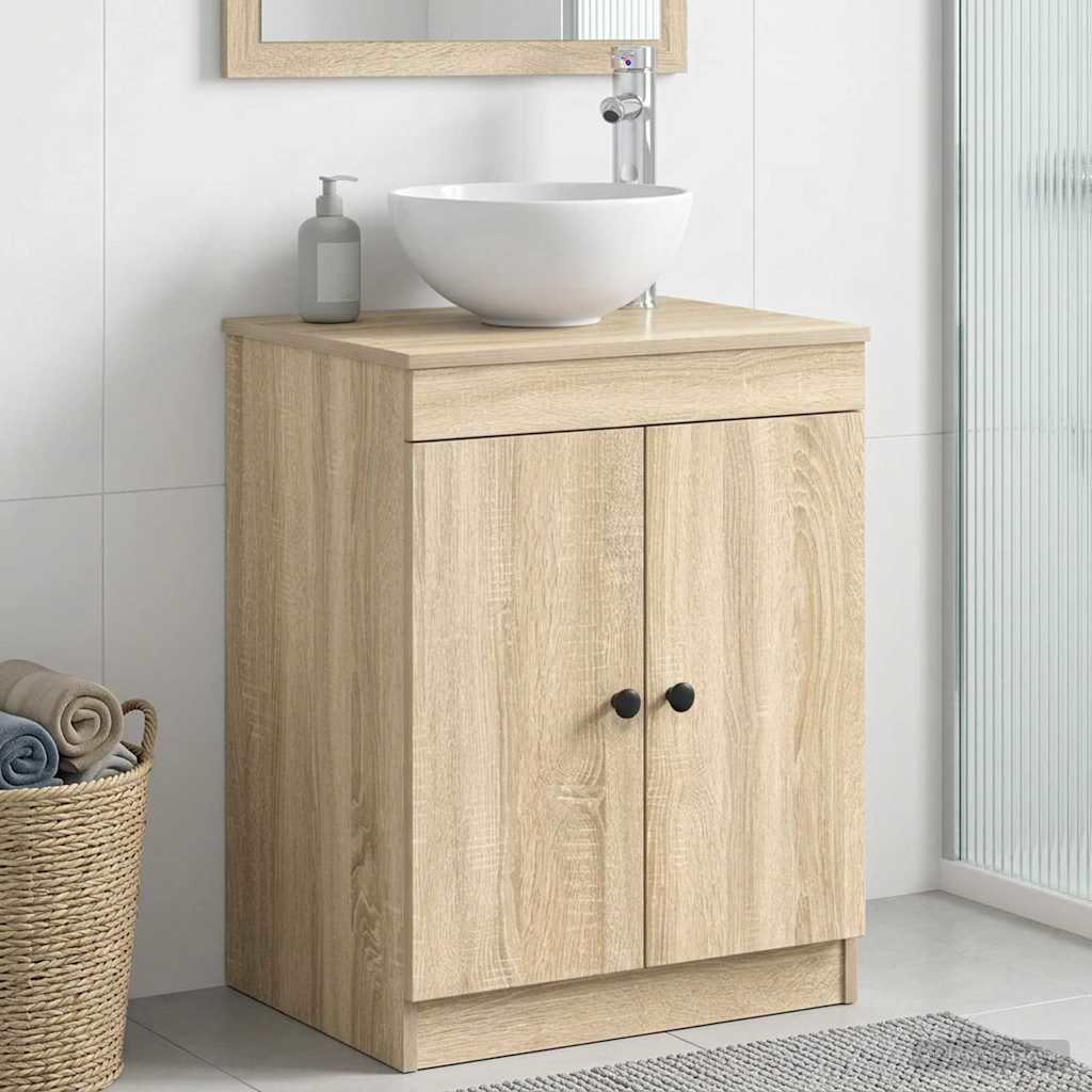 Bathroom Cabinet Sonoma Oak 54 x 41 x 70 cm Engineered Wood