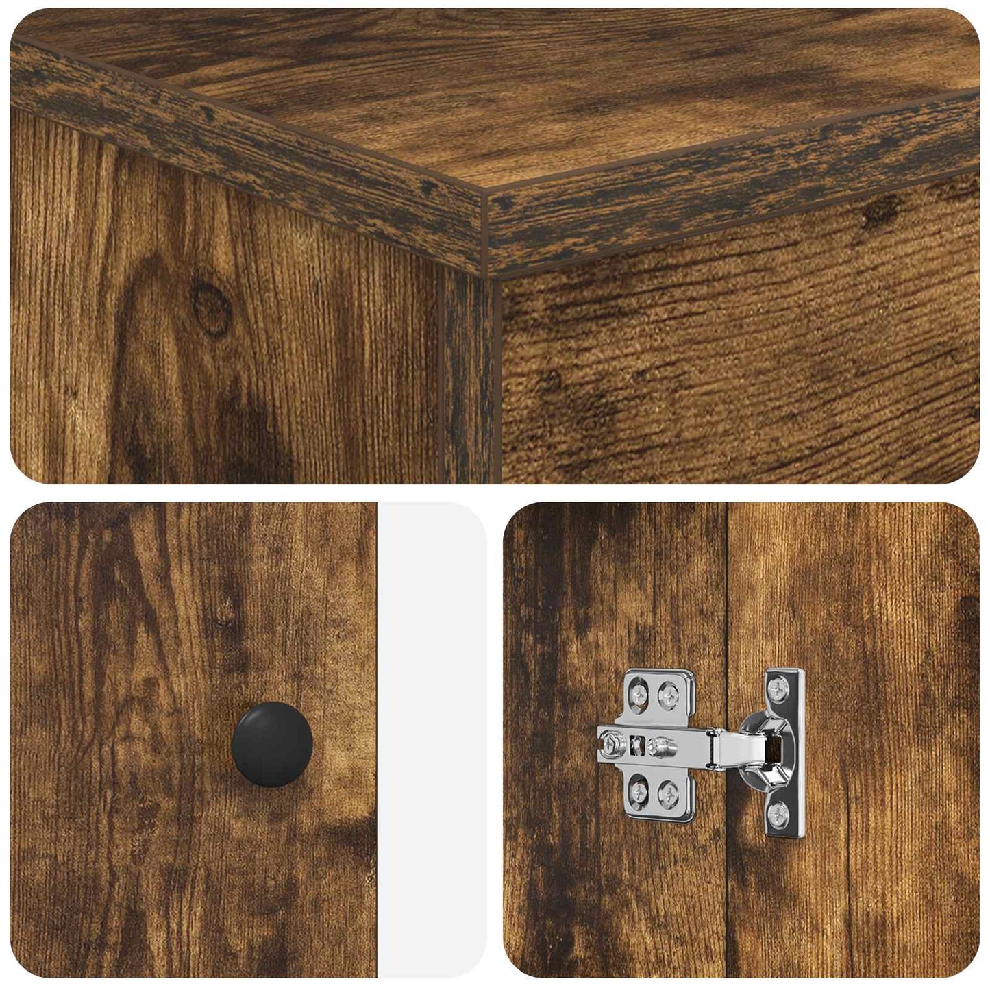 Bathroom Cabinet Smoked Oak 54 x 41 x 70 cm Engineered Wood