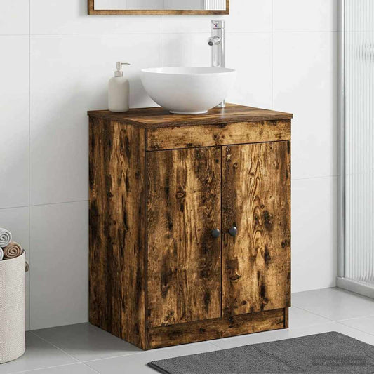 Bathroom Cabinet Smoked Oak 54 x 41 x 70 cm Engineered Wood