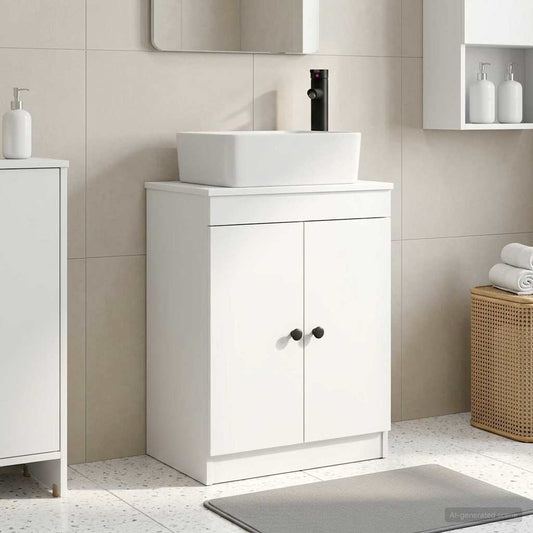 Bathroom Vanity with Sink White 54 x 35 x 83 cm Engineered Wood
