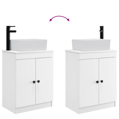 Bathroom Vanity with Sink White 54 x 35 x 83 cm Engineered Wood