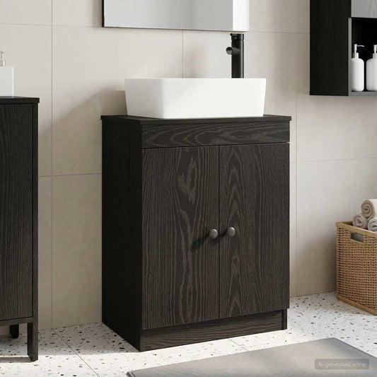 Bathroom Vanity with Sink Black 54 x 35 x 83 cm Engineered Wood