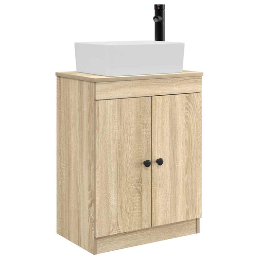 Bathroom Vanity with Sink Sonoma Oak 54 x 35 x 83 cm