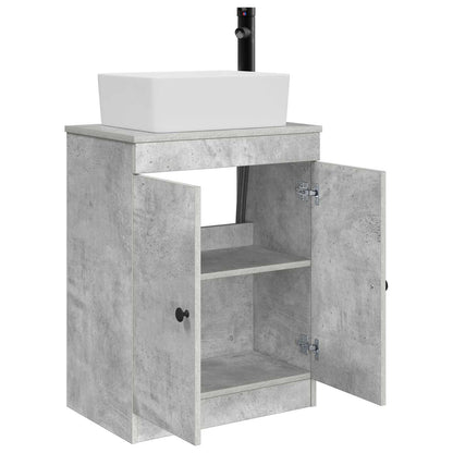 Bathroom Vanity with Sink Concrete Grey 54 x 35 x 83 cm