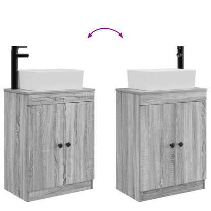 Bathroom Vanity with Sink Grey Sonoma 54 x 35 x 83 cm